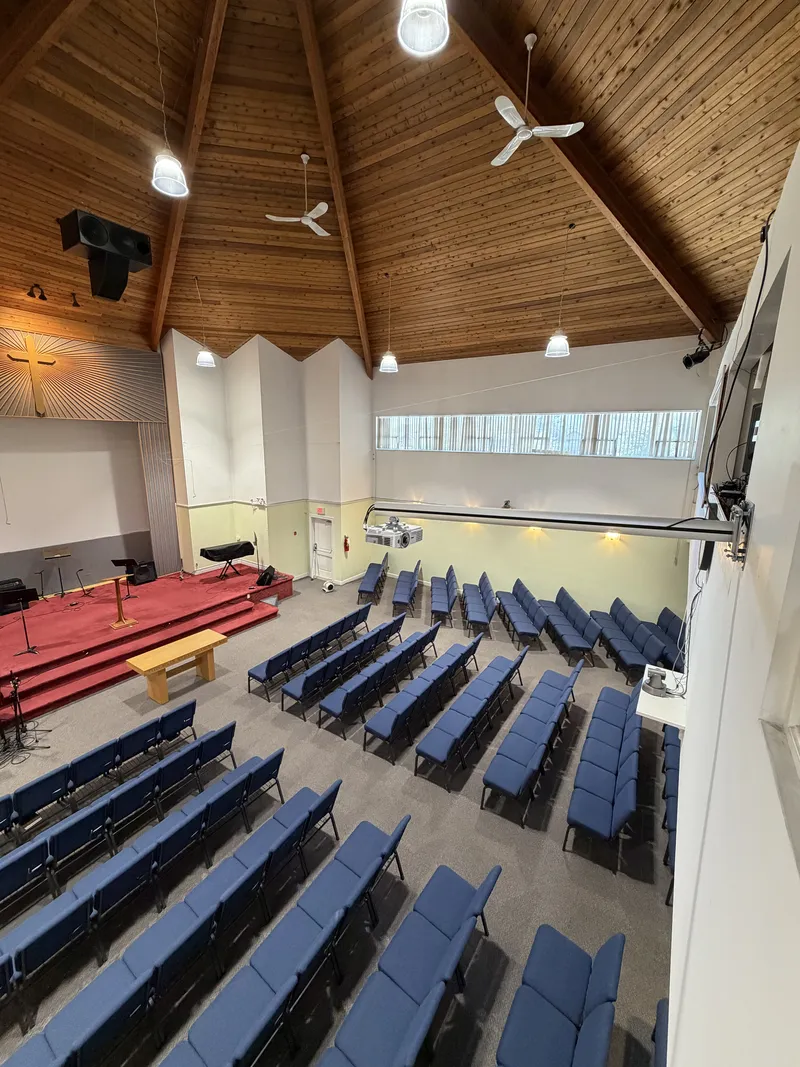 Richmond church sanctuary before interior repaint