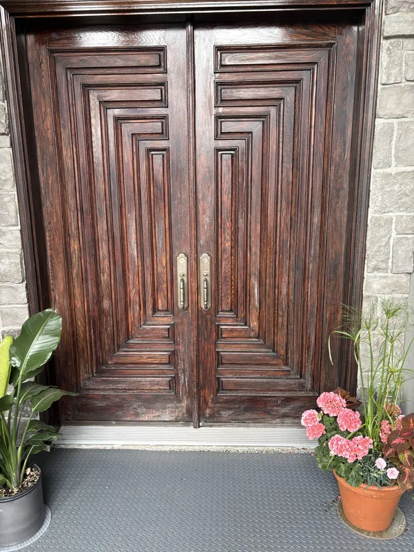 Front Door Refinish before, Richmond
